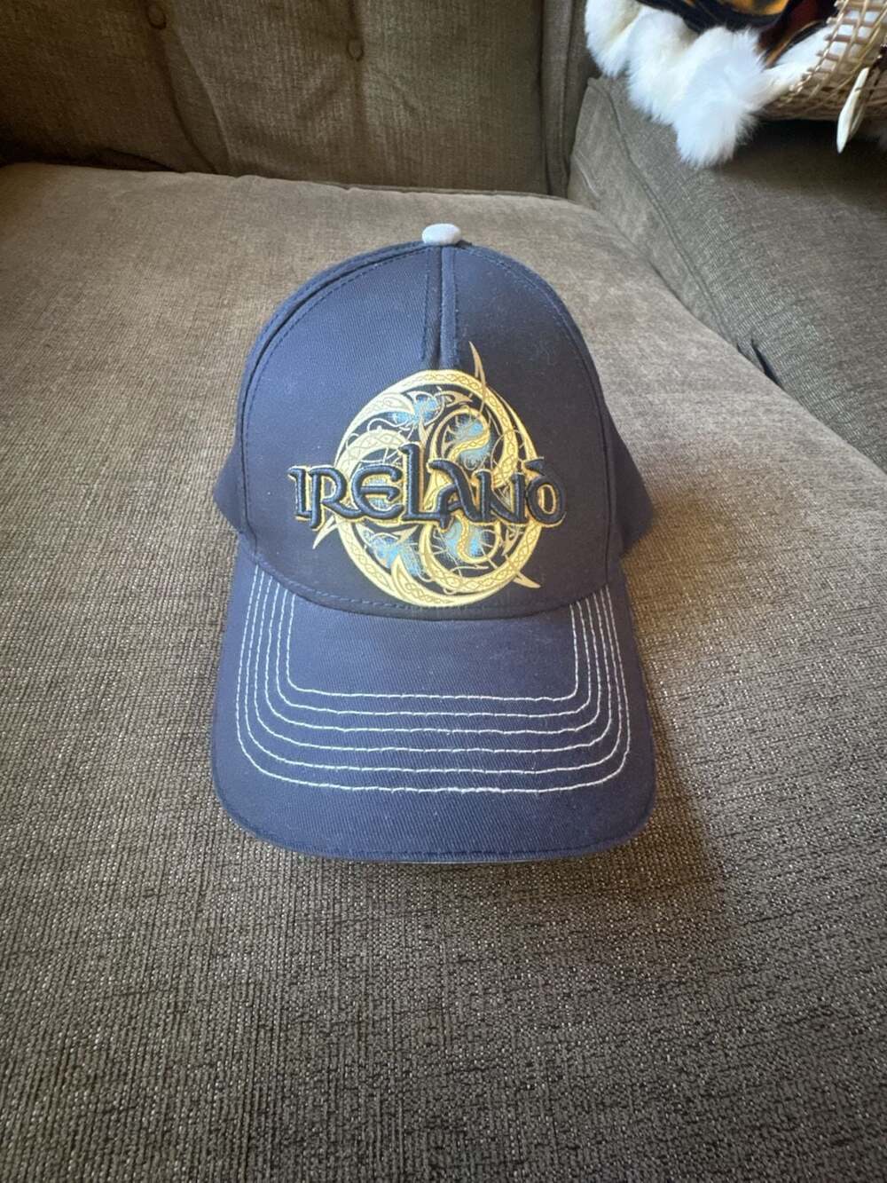 Traditional CraftWear Navy Ireland Celtic Swirl Embroidered Baseball Cap